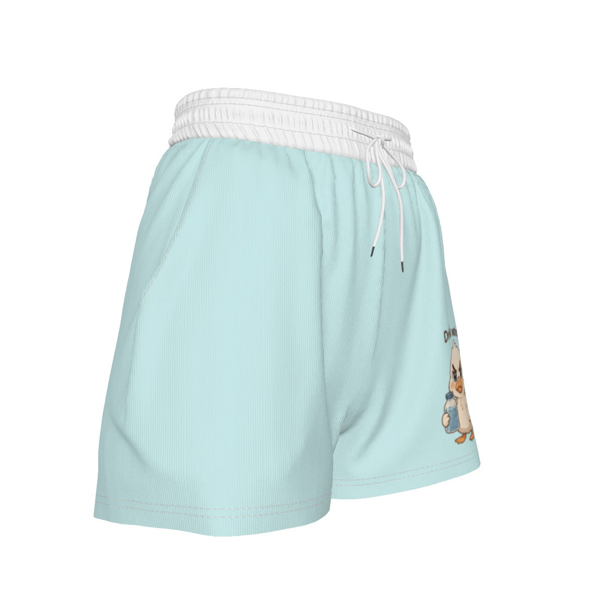 Drink Water, Stay Quacky – Cute Duck AOP Women’s Shorts