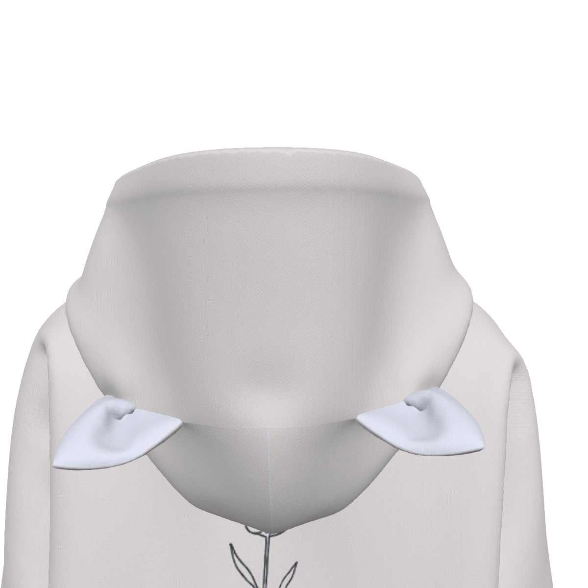 Cute but Strong – All-Over Cat Ear Hoodie with Quote
