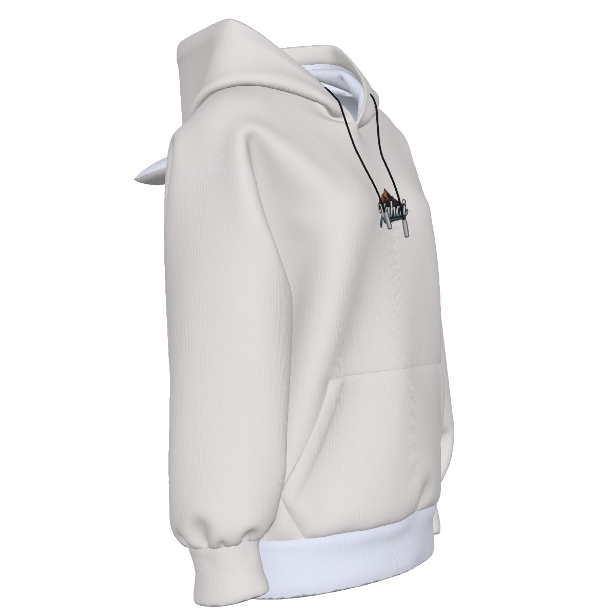Cute but Strong – All-Over Cat Ear Hoodie with Quote
